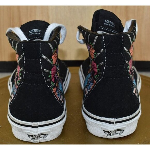 Vans Sk8-Hi Dia De Los Muertos Size Men 5.5 Women 7 Glow in the Dark Skull Shoes - Picture 4 of 10